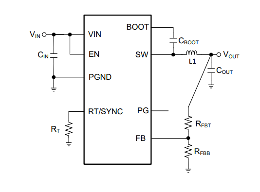 原理图 - Texas Instruments LMR38010/LMR38010-Q1 降压转换器